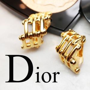 Vintage Christian Dior Bamboo Cage Earrings - image 1